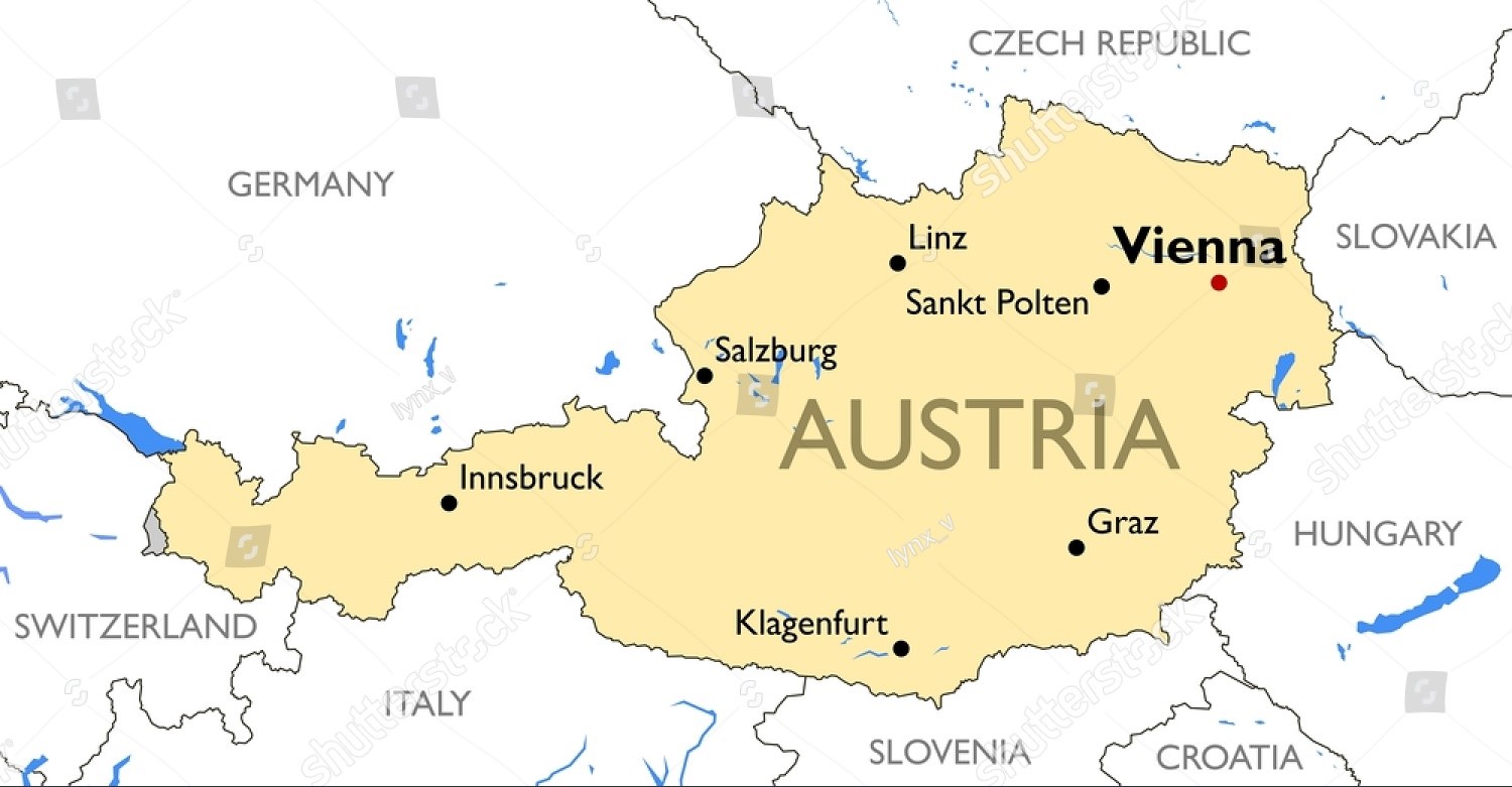 موقعیت جغرافیایی اتریش