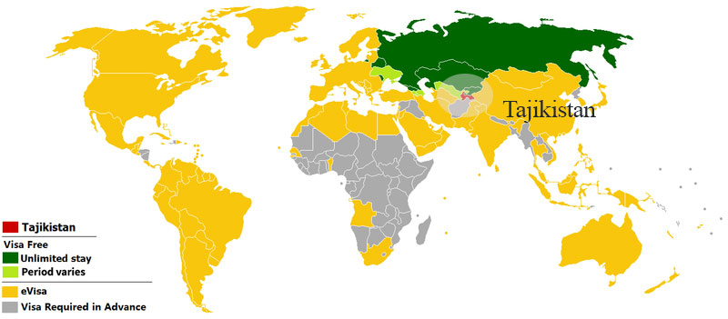 موقعیت کشور تاجیکستان